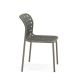 Chaise empilable YARD Emu chassis gris 37 et sangle gris vert 64