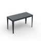 Table rectangulaire ZEF 130 x 60 cm Matière Grise, coloris anthracite