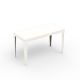 Table rectangulaire ZEF 130 x 60 cm Matière Grise, coloris blanc