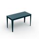 Table rectangulaire ZEF 130 x 60 cm Matière Grise, coloris denim