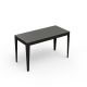 Table rectangulaire ZEF 130 x 60 cm Matière Grise, coloris noir