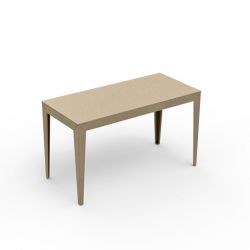 Table rectangulaire ZEF 130 x 60 cm Matière Grise, coloris sable