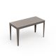 Table rectangulaire ZEF 130 x 60 cm Matière Grise, coloris taupe