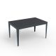 Table rectangulaire ZEF 140 x 90 cm Matière Grise, coloris anthracite