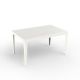 Table rectangulaire ZEF 140 x 90 cm Matière Grise, coloris blanc