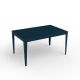 Table rectangulaire ZEF 140 x 90 cm Matière Grise, coloris denim