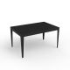 Table rectangulaire ZEF 140 x 90 cm Matière Grise, coloris noir