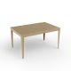 Table rectangulaire ZEF 140 x 90 cm Matière Grise, coloris sable