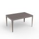 Table rectangulaire ZEF 140 x 90 cm Matière Grise, coloris taupe