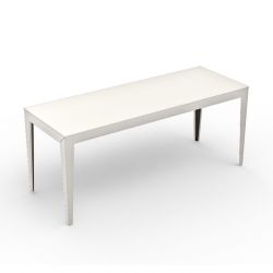 Table rectangulaire ZEF 180 x 65 cm Matière Grise, coloris craie