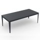 Table rectangulaire ZEF 220 x 100 cm Matière Grise, coloris anthracite