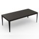 Table rectangulaire ZEF 220 x 100 cm Matière Grise, coloris noir