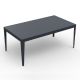 Table rectangulaire ZEF 180 x 90 cm Matière Grise, coloris anthracite