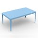 Table rectangulaire ZEF 180 x 90 cm Matière Grise, coloris azur