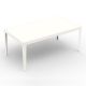 Table rectangulaire ZEF 180 x 90 cm Matière Grise, coloris blanc