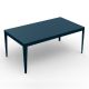 Table rectangulaire ZEF 180 x 90 cm Matière Grise, coloris denim