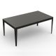 Table rectangulaire ZEF 180 x 90 cm Matière Grise, coloris noir