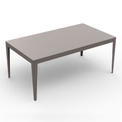Table rectangulaire ZEF 180 x 90 cm Matière Grise, coloris taupe