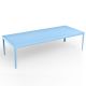 Table rectangulaire ZEF 280 x 105 cm Matière Grise, coloris azur