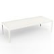 Table rectangulaire ZEF 280 x 105 cm Matière Grise, coloris blanc