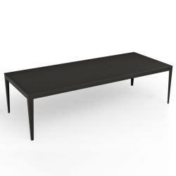 Table rectangulaire ZEF 280 x 105 cm Matière Grise, coloris noir