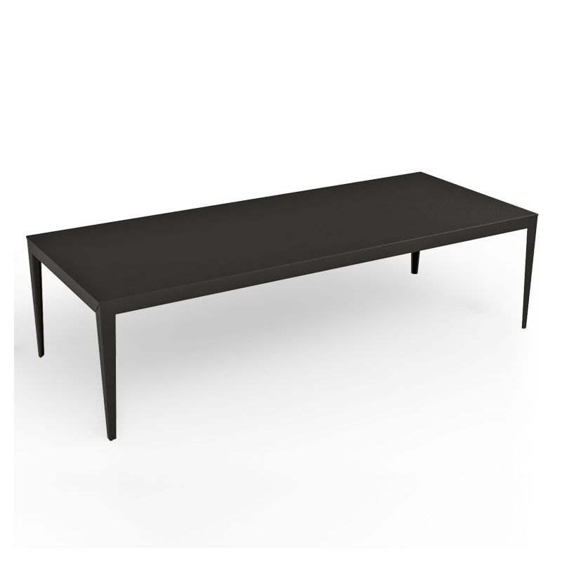 Table rectangulaire ZEF 280 x 105 cm Matière Grise, coloris noir