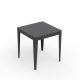 Table carrée ZEF 70 x 70 cm Matière Grise, coloris anthracite