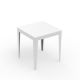 Table carrée ZEF 70 x 70 cm Matière Grise, coloris blanc