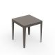 Table carrée ZEF 70 x 70 cm Matière Grise, coloris taupe