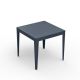 Table carrée ZEF 80 x 80 cm Matière Grise, coloris denim