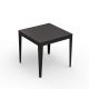 Table carrée ZEF 80 x 80 cm Matière Grise, coloris noir