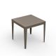 Table carrée ZEF 80 x 80 cm Matière Grise, coloris taupe