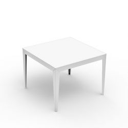 Table carrée ZEF 100 x 100 cm Matière Grise, coloris blanc