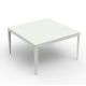 Table carrée ZEF 130 x 130 cm Matière Grise, coloris craie 