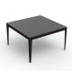Table carrée ZEF 130 x 130 cm Matière Grise, coloris noir 