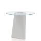 Table ronde blanche, Ø 80, plateau verre ADAM B-Line