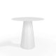 Table ronde ANKARA Ø 80 cm Matière Grise, coloris blanc