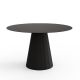 Table ronde ANKARA Ø 120 cm Matière Grise, coloris noir