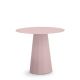 Table lounge ANKARA Ø 70 cm Matière Grise, coloris baby pink