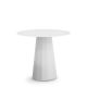 Table lounge ANKARA Ø 70 cm Matière Grise, coloris blanc
