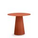 Table lounge ANKARA Ø 70 cm Matière Grise, coloris pêche