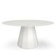 Table ronde ANKARA Ø 150 cm Matière Grise, coloris blanc