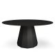 Table ronde ANKARA Ø 150 cm Matière Grise, coloris noir