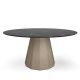 Table ronde ANKARA Ø 150 cm plateau marbre marquina Matière Grise, coloris sable