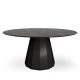 Table ronde ANKARA Ø 150 cm plateau marbre saint-laurent Matière Grise, coloris noir