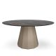 Table ronde ANKARA Ø 150 cm plateau marbre saint-laurent Matière Grise, coloris sable