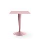 Table bistrot ANKARA plateau carré Matière Grise, coloris baby pink