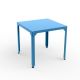 Table carrée outdoor HEGOA Matière Grise, coloris azur