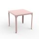 Table carrée outdoor HEGOA Matière Grise, coloris baby pink