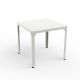 Table carrée outdoor HEGOA Matière Grise, coloris blanc